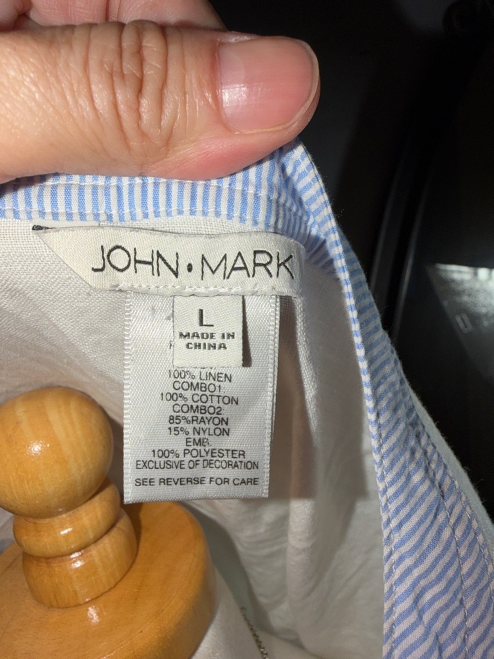 John Mark Multi-Color Embroidered Patchwork Top - Picture 8 of 9